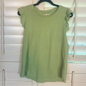 Maurice’s Pastel Green Flutter Sleeve T-shirt Tee size M